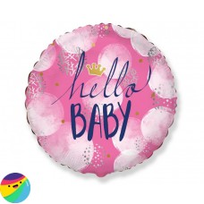 Folija balon - hello BABY roza Folija balon - hello BABY roza